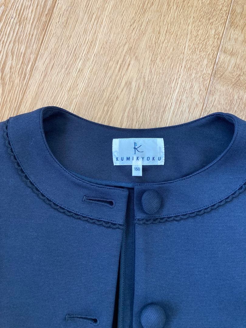 組曲150 フォーマル　ネイビージャケット　ノースリーブワンピース　ブラウス