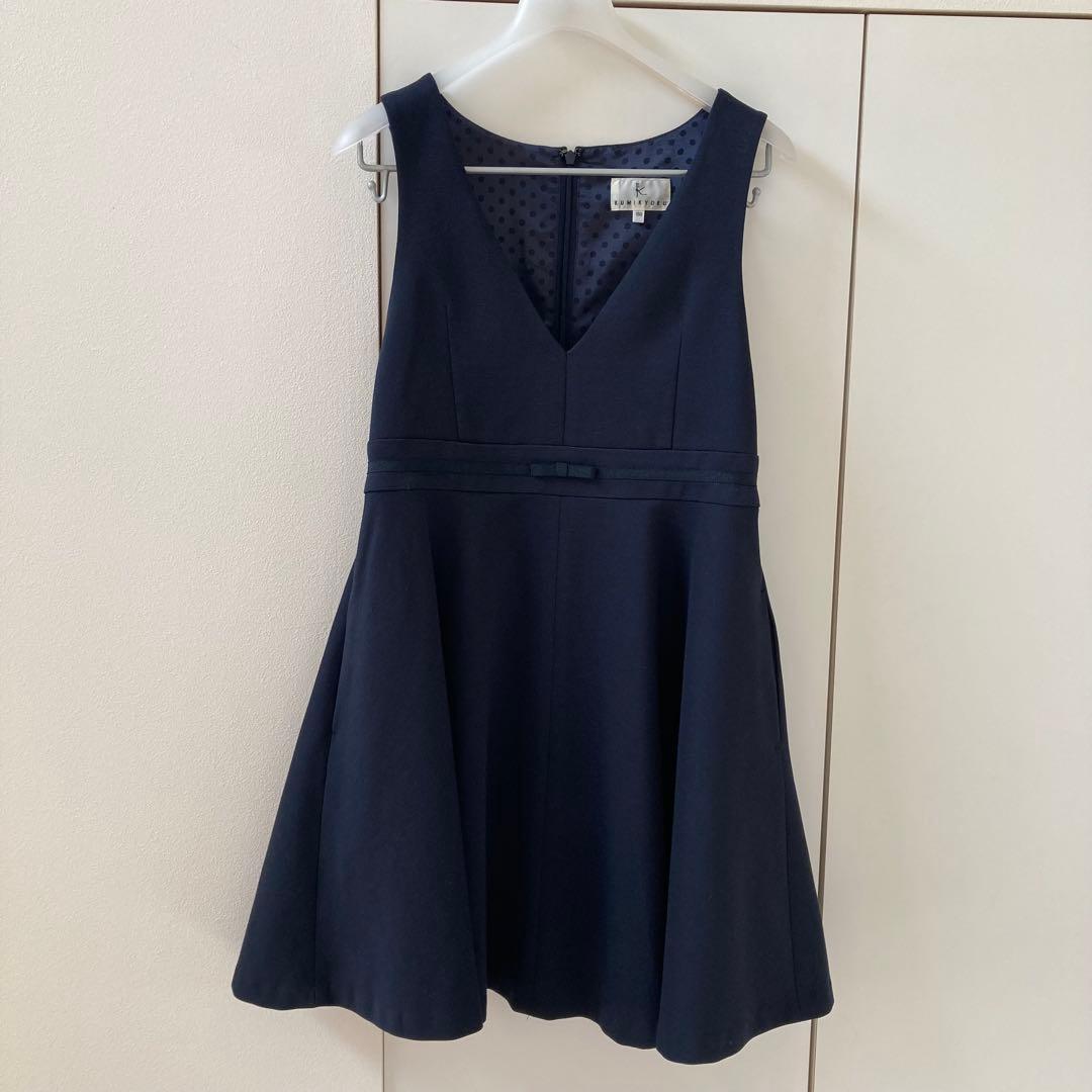 組曲150 フォーマル　ネイビージャケット　ノースリーブワンピース　ブラウス