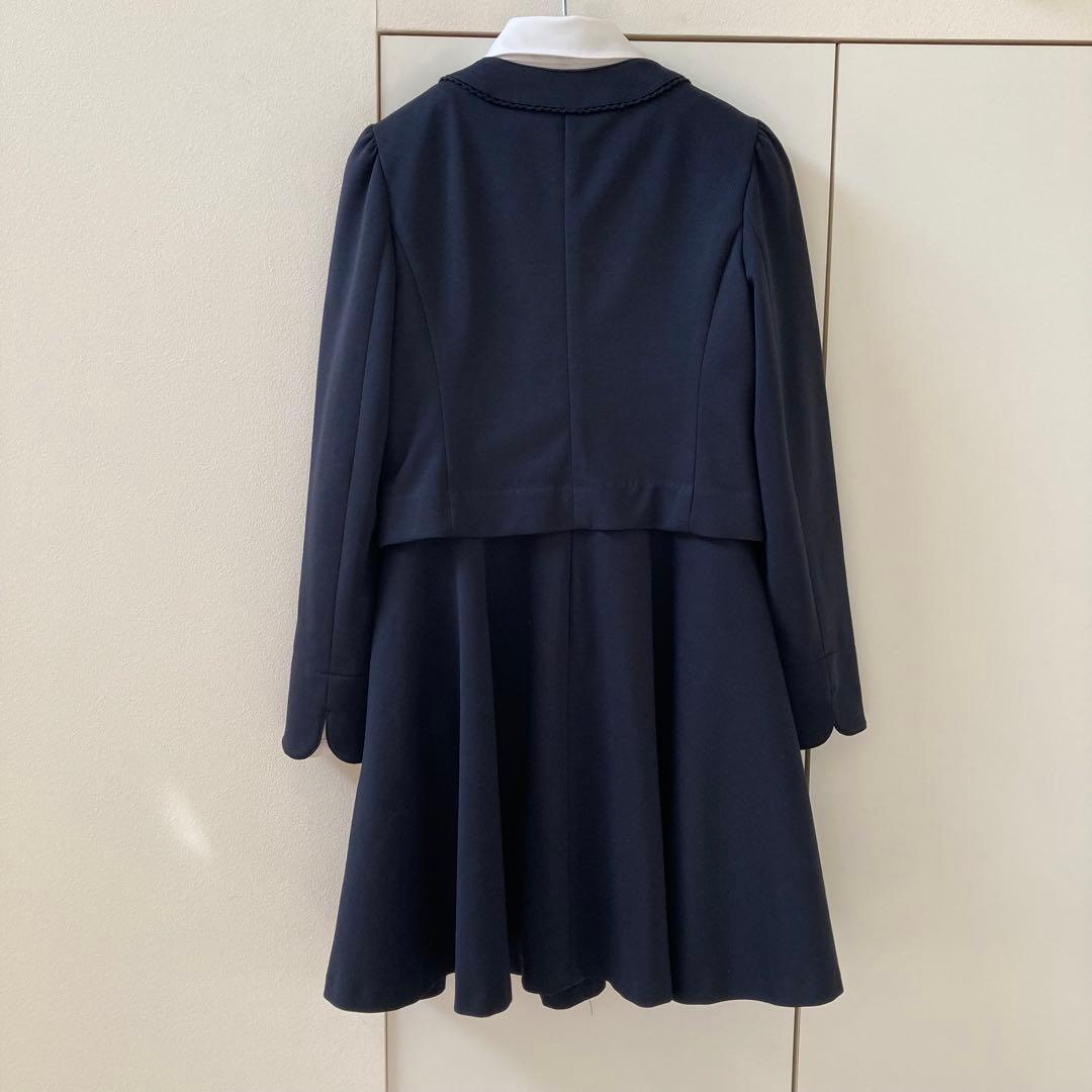 組曲150 フォーマル　ネイビージャケット　ノースリーブワンピース　ブラウス