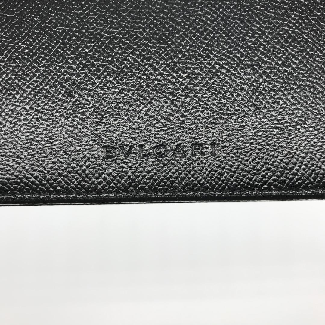 【新品未使用】BVLGARI ブルガリ 二つ折り 財布 レザー 札入れ