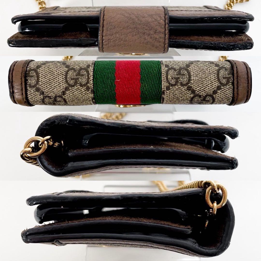 ✨美品✨グッチ GGシェリーライン チェーンショルダー iPhoneケース SE