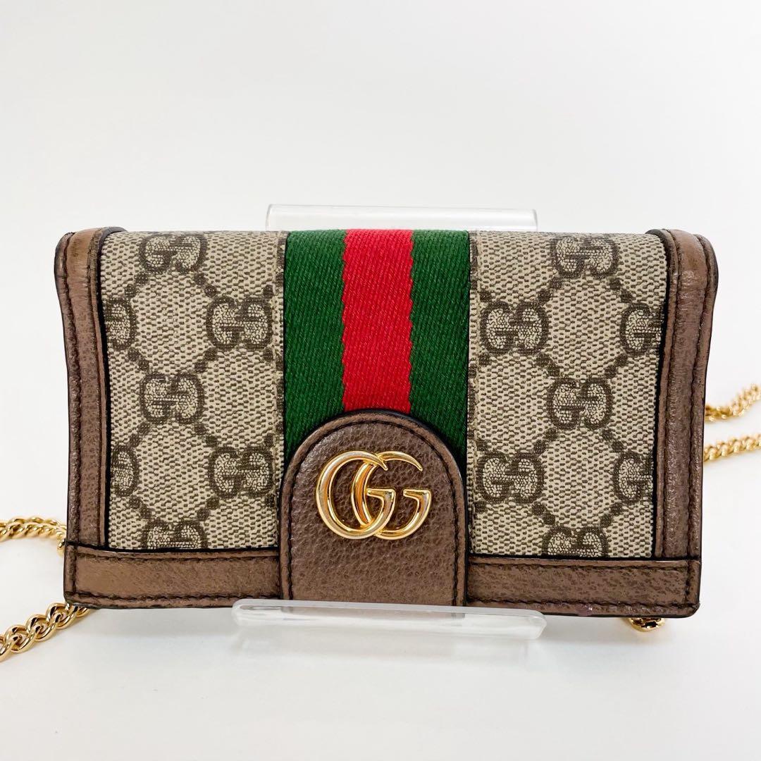 ✨美品✨グッチ GGシェリーライン チェーンショルダー iPhoneケース SE