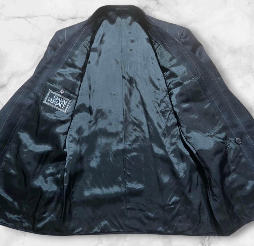 ジャンニ・ヴェルサーチ　ブラック ストライプ　セットアップ 90s イタリア製