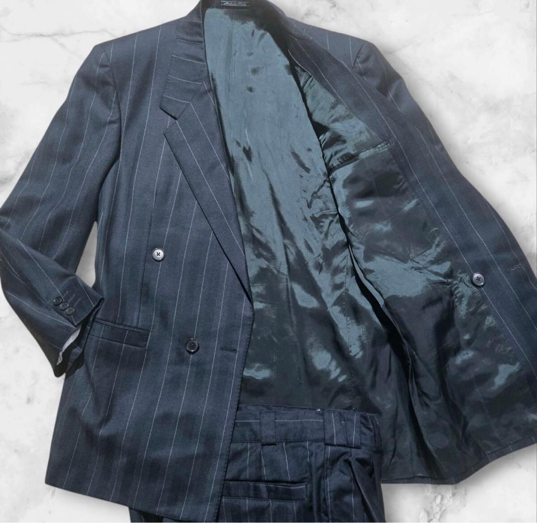 ジャンニ・ヴェルサーチ　ブラック ストライプ　セットアップ 90s イタリア製
