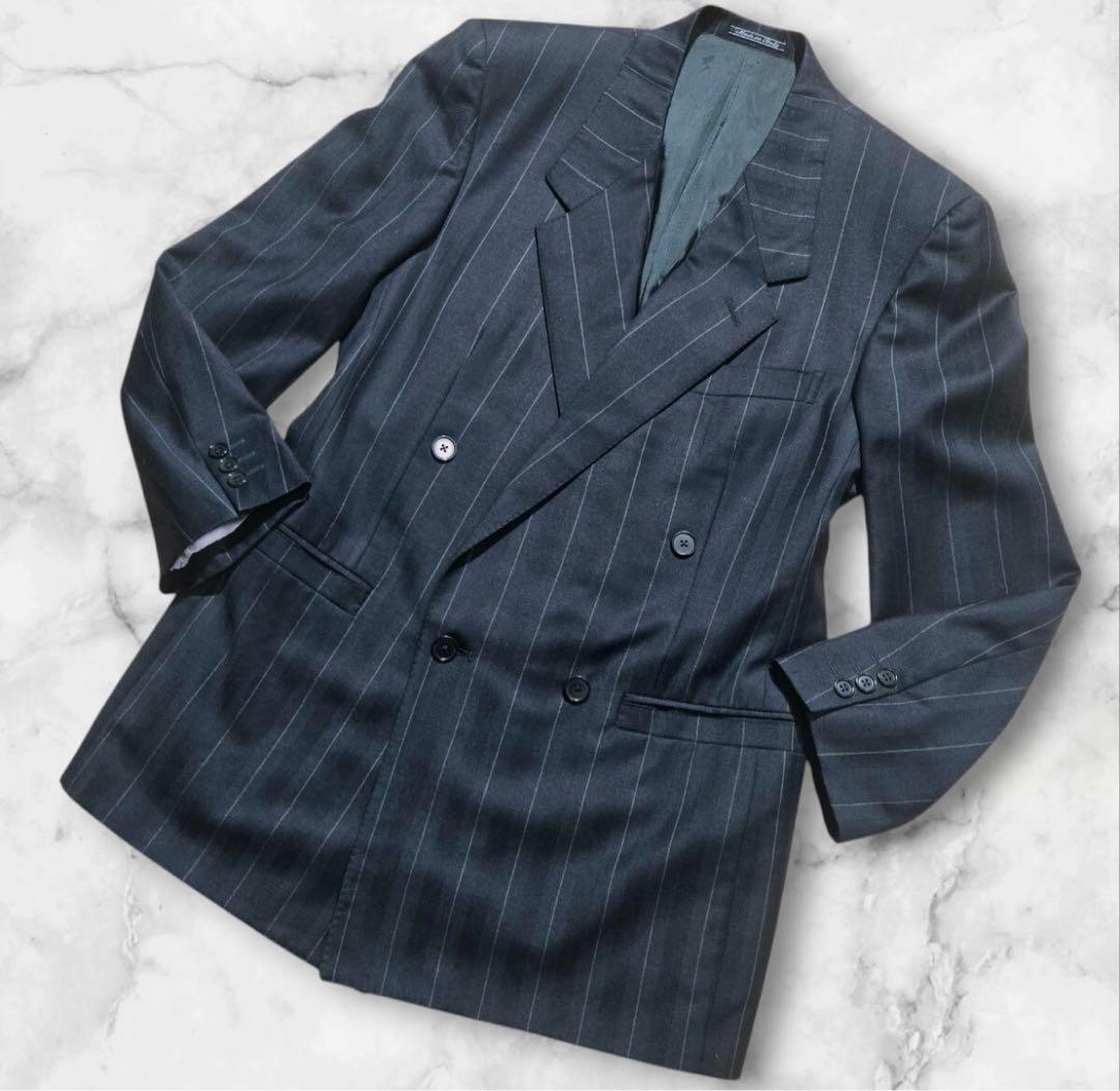 ジャンニ・ヴェルサーチ　ブラック ストライプ　セットアップ 90s イタリア製