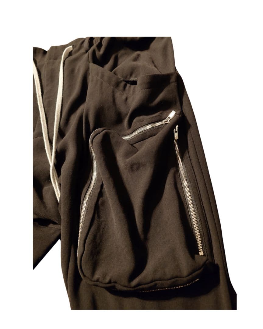 bajra トリアセテート ワイドカーゴパンツ 黒 サイズ③