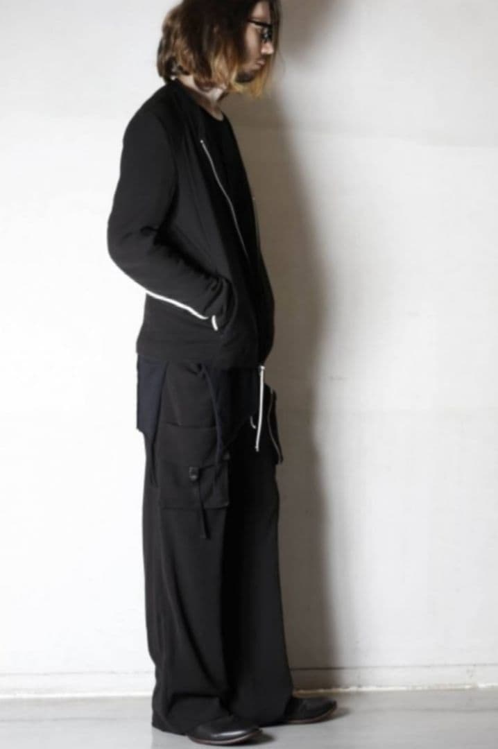 bajra トリアセテート ワイドカーゴパンツ 黒 サイズ③