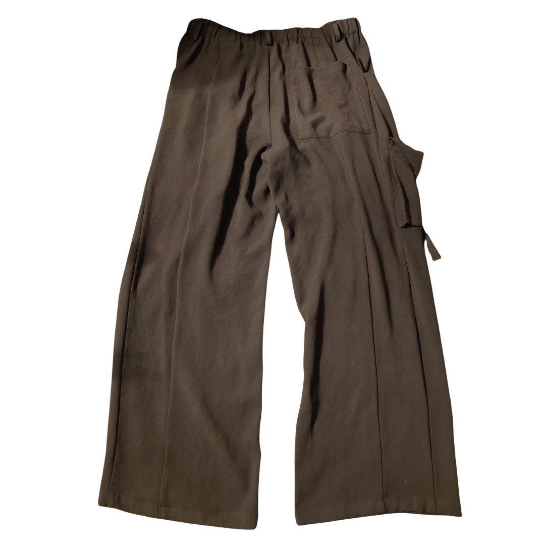 bajra トリアセテート ワイドカーゴパンツ 黒 サイズ③