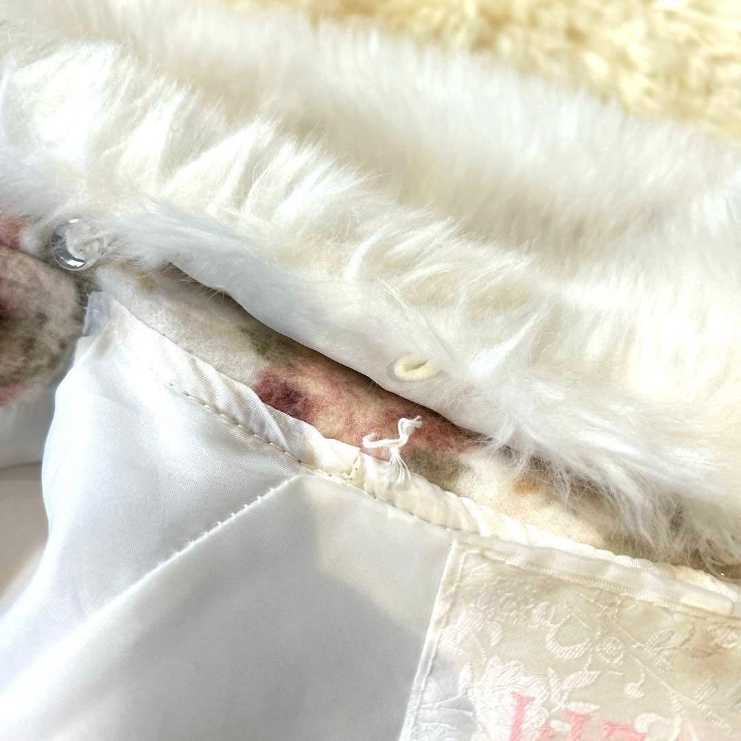 リズリサ　ポンチョ　LIZLISA ファー　花柄ポンチョ コート　レディース