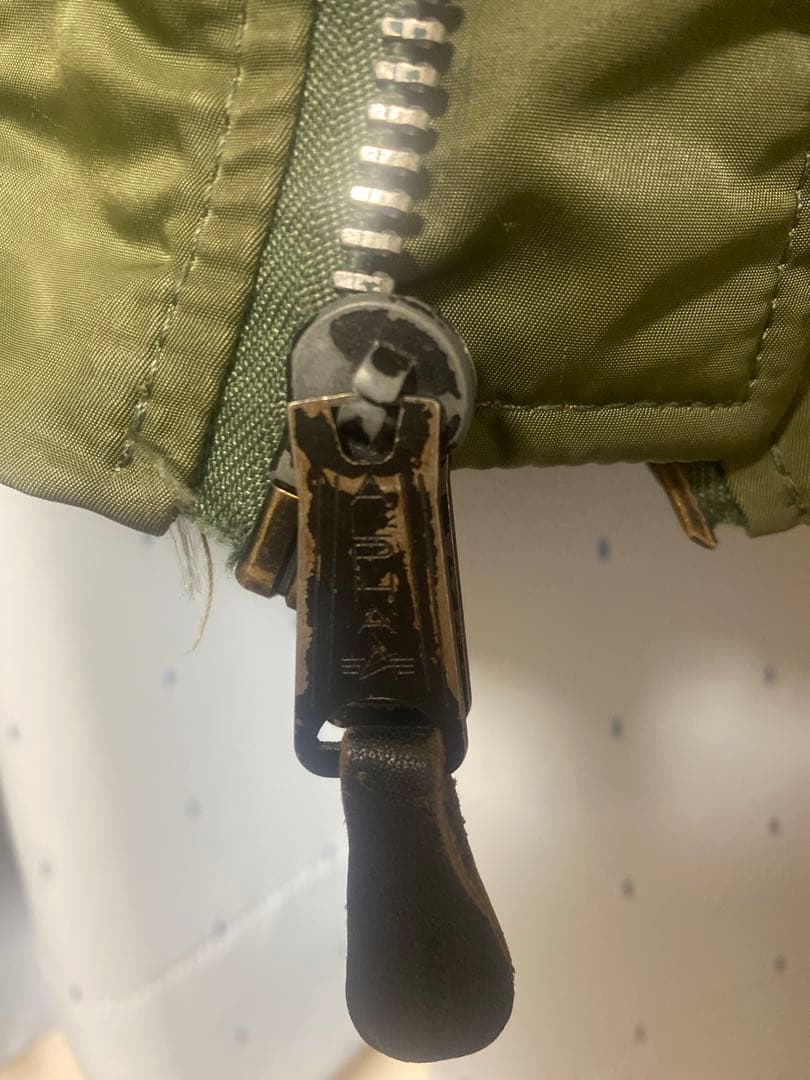 80s？ALPHA MA-1USA製オレンジ裏地 フライトジャケットS 説明必読