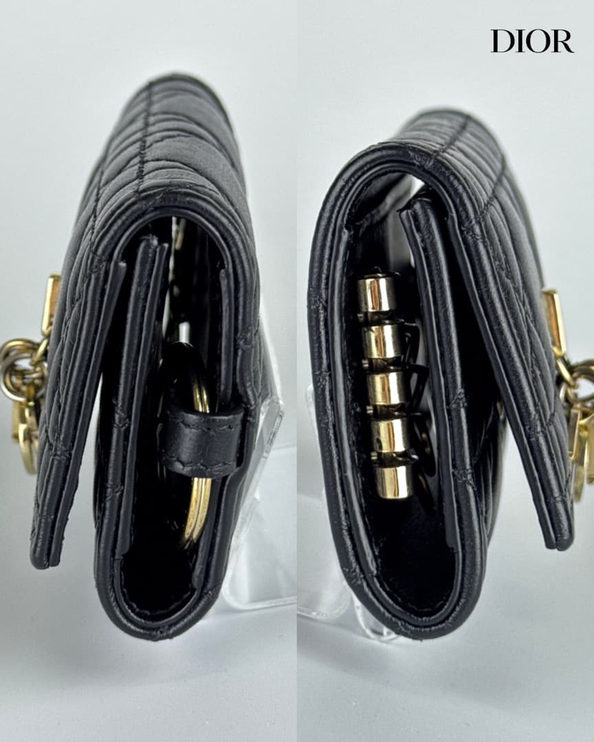 正規品　美品　Dior ディオール　カナージュ　ラムスキン　４連　キーケース