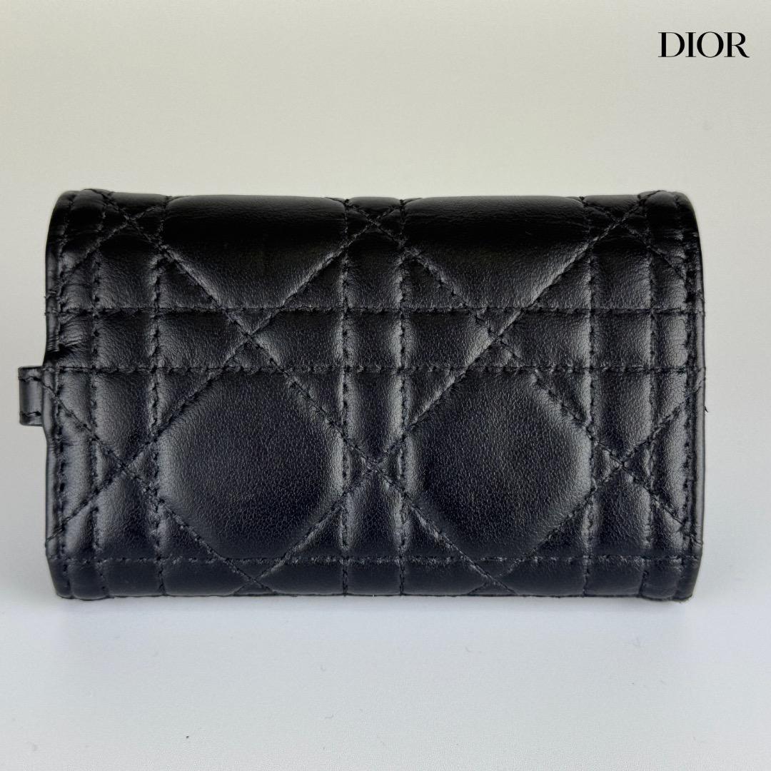 正規品　美品　Dior ディオール　カナージュ　ラムスキン　４連　キーケース