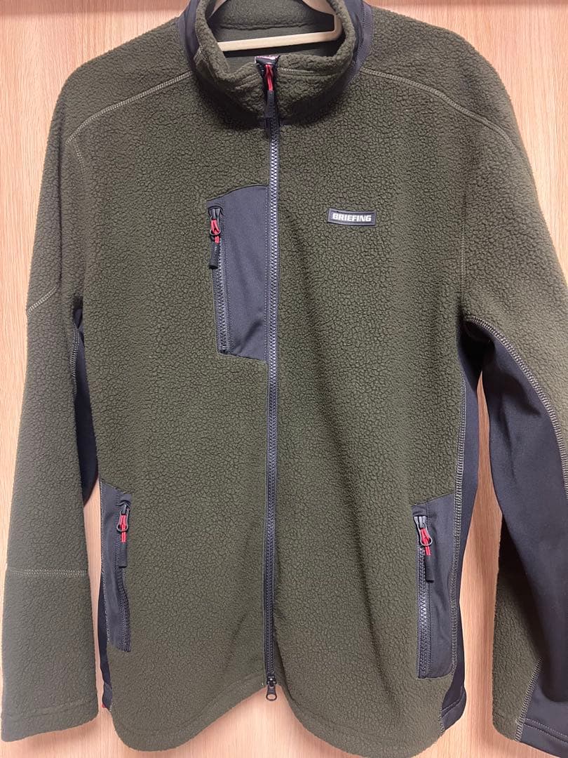 ブリーフィングゴルフ　フリース　オリーブグリーン L size