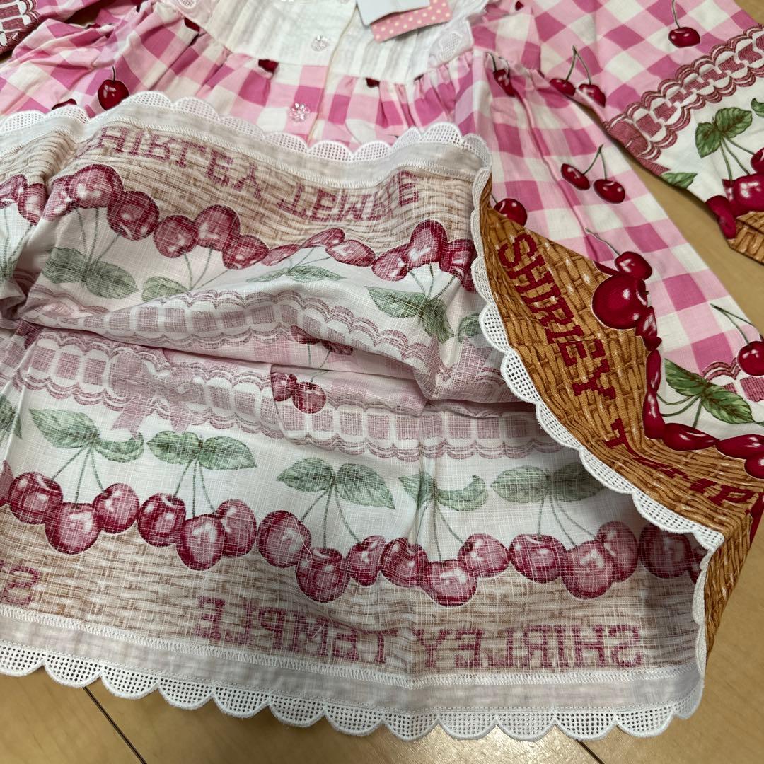 最終本日削除　110SHIRLEY TEMPLE さくらんぼプリントワンピース