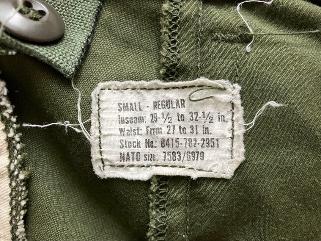 70s 米軍 U.S.ARMY M-65 フィールドカーゴパンツ S-R