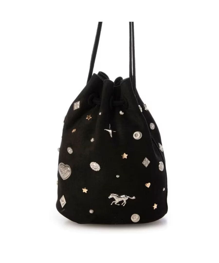 【kakatoo カカトゥ】スエード調スタッズドロストバッグ【美品】