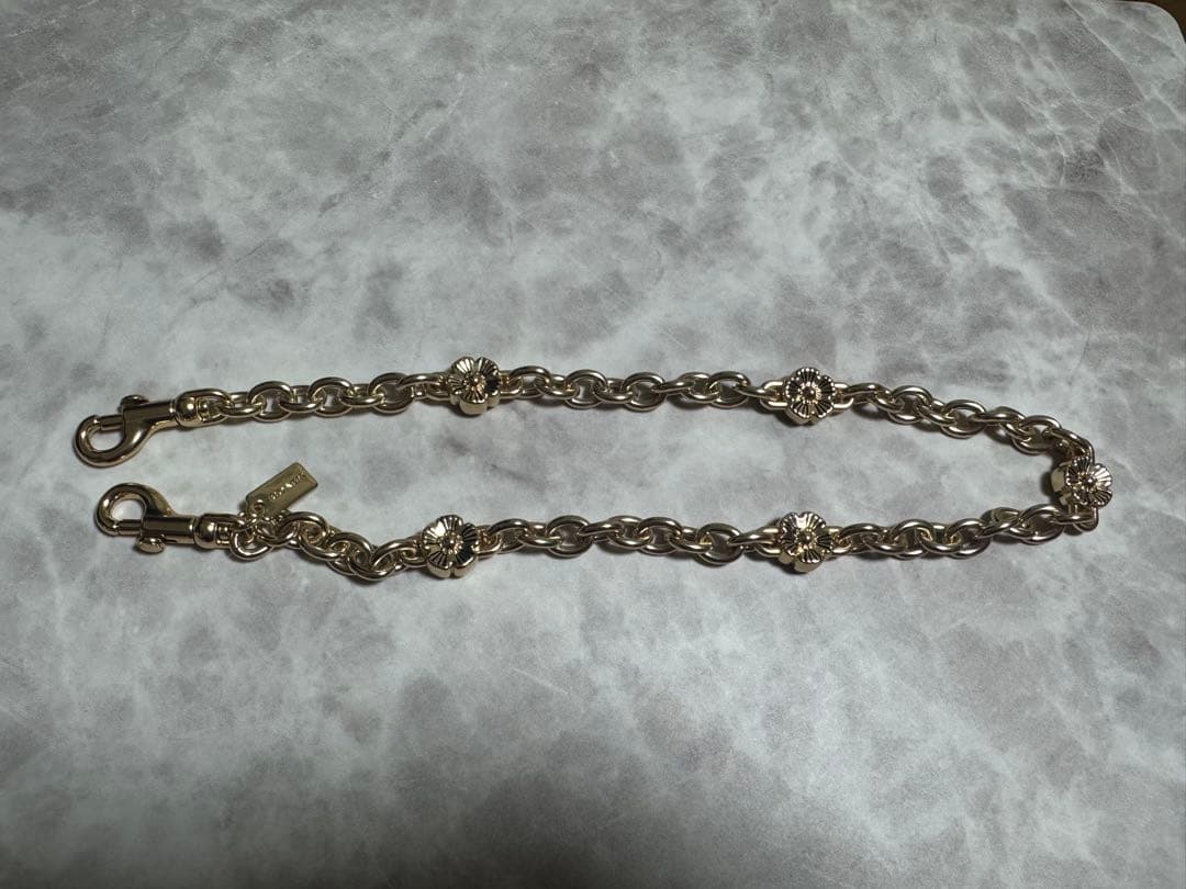 coach フローラル チェーン ショルダー ストラップ