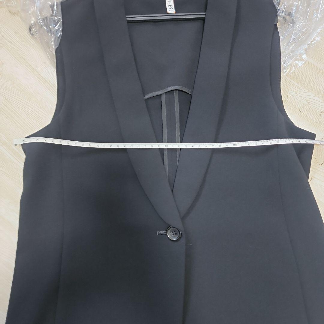 【伊藤】クリーニング済み ANAYI アナイ ブラック ノースリーブベスト