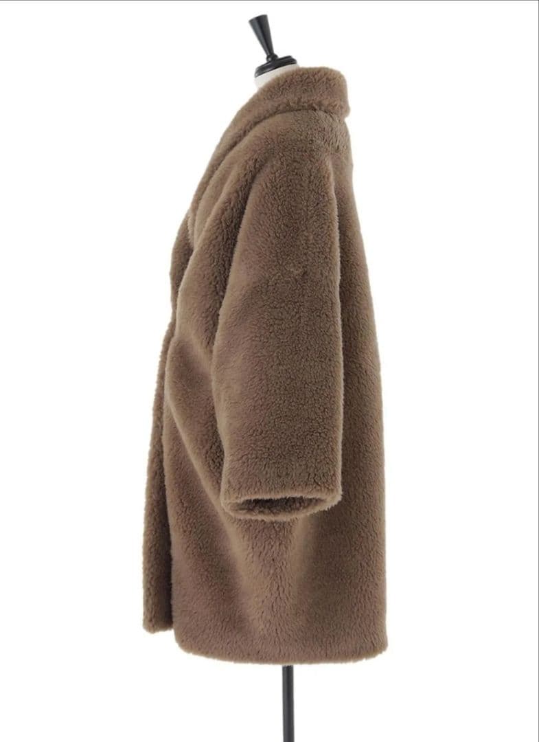 ubig アルパカコクーンコート カーキブラウン フリーサイズ