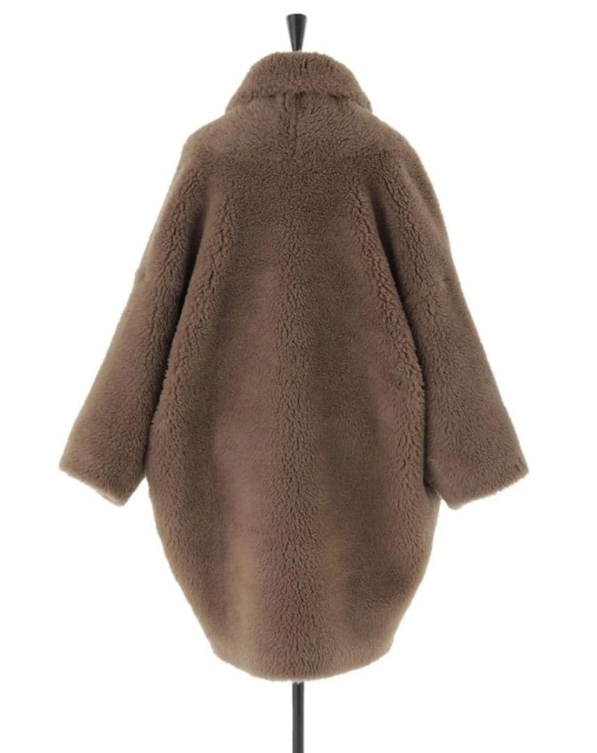 ubig アルパカコクーンコート カーキブラウン フリーサイズ