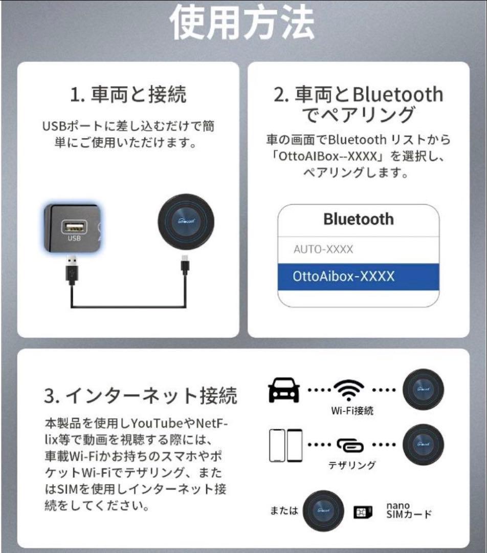 Ottocast OttoAibox i3 （専用）Android13