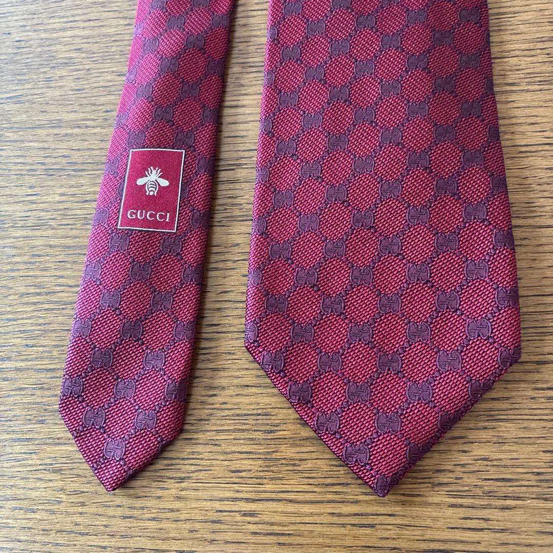 【美品】GUCCI グッチ ネクタイ GG柄