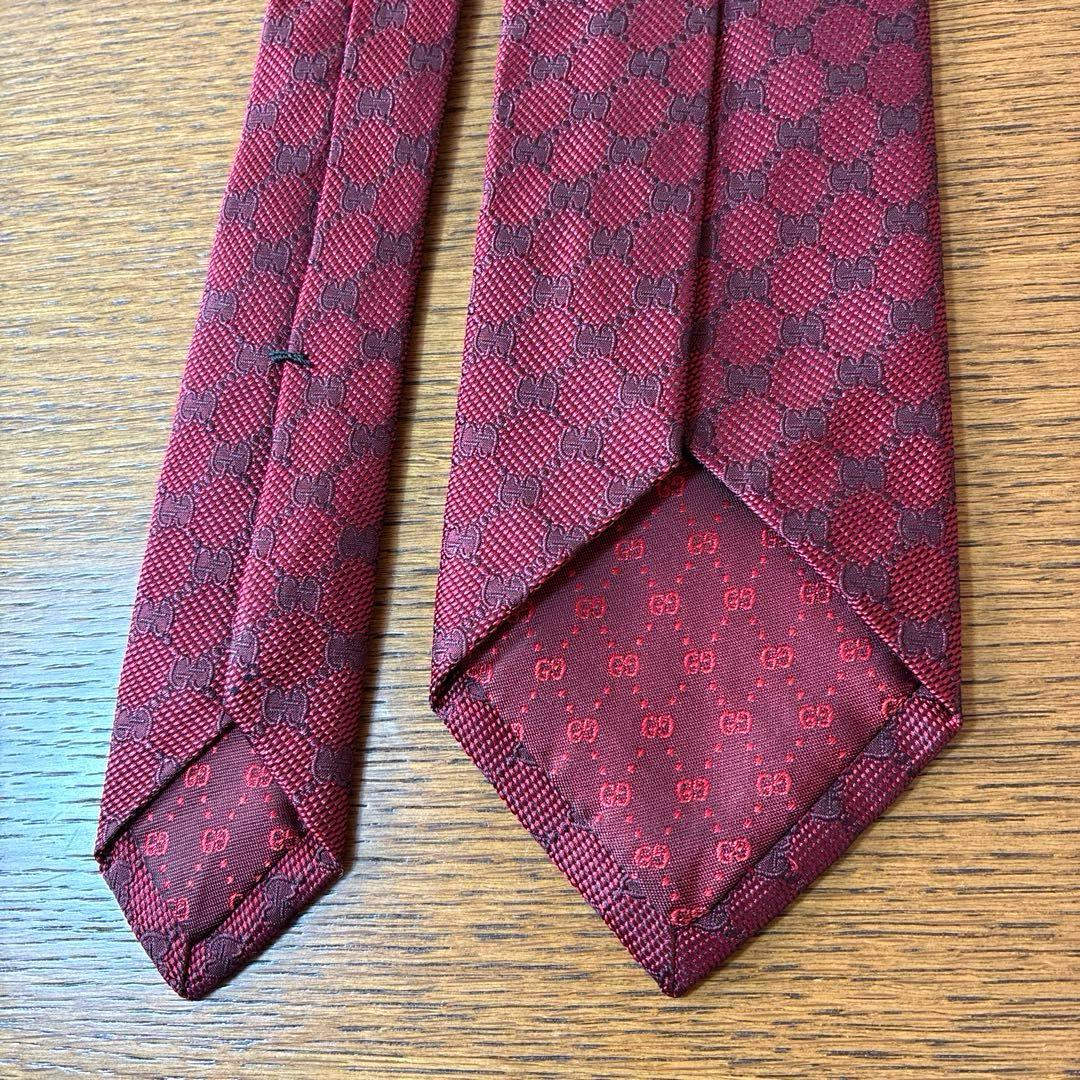 【美品】GUCCI グッチ ネクタイ GG柄