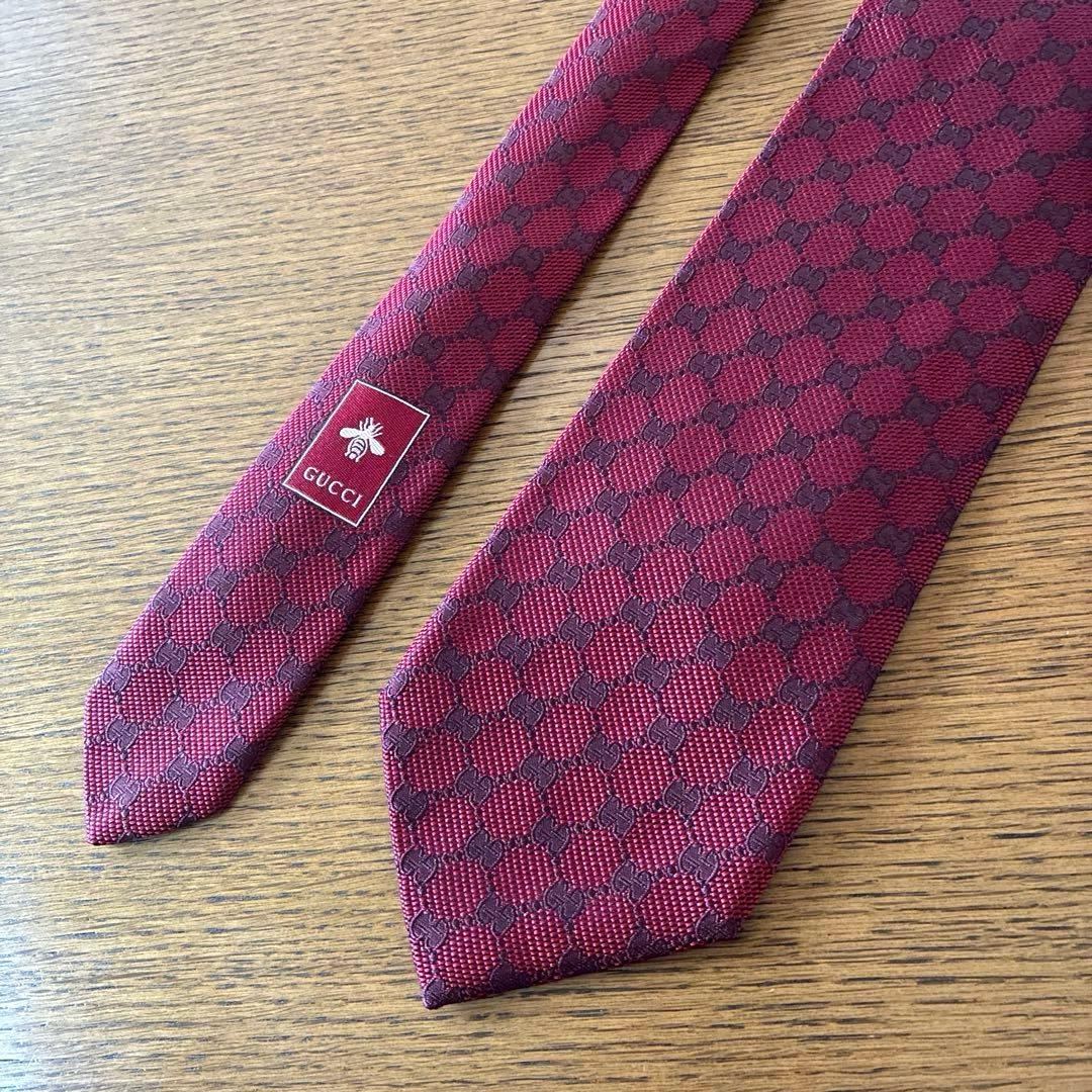 【美品】GUCCI グッチ ネクタイ GG柄