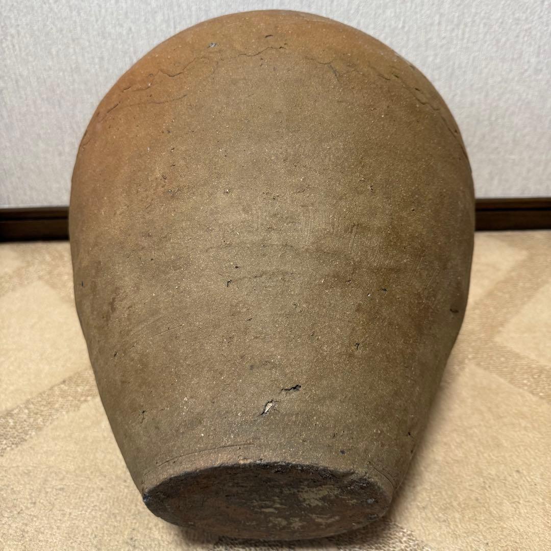 古丹波 大壺 室町後期 自然釉 猫掻き 窯印 古備前 古信楽 古越前 古常滑