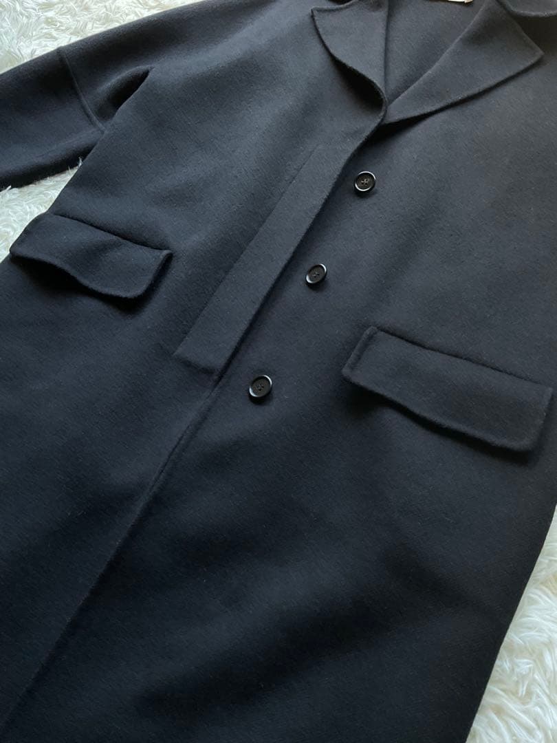 Marni ウール カシミヤ アンゴラ ダブルフェイス 7分袖 チェスターコート