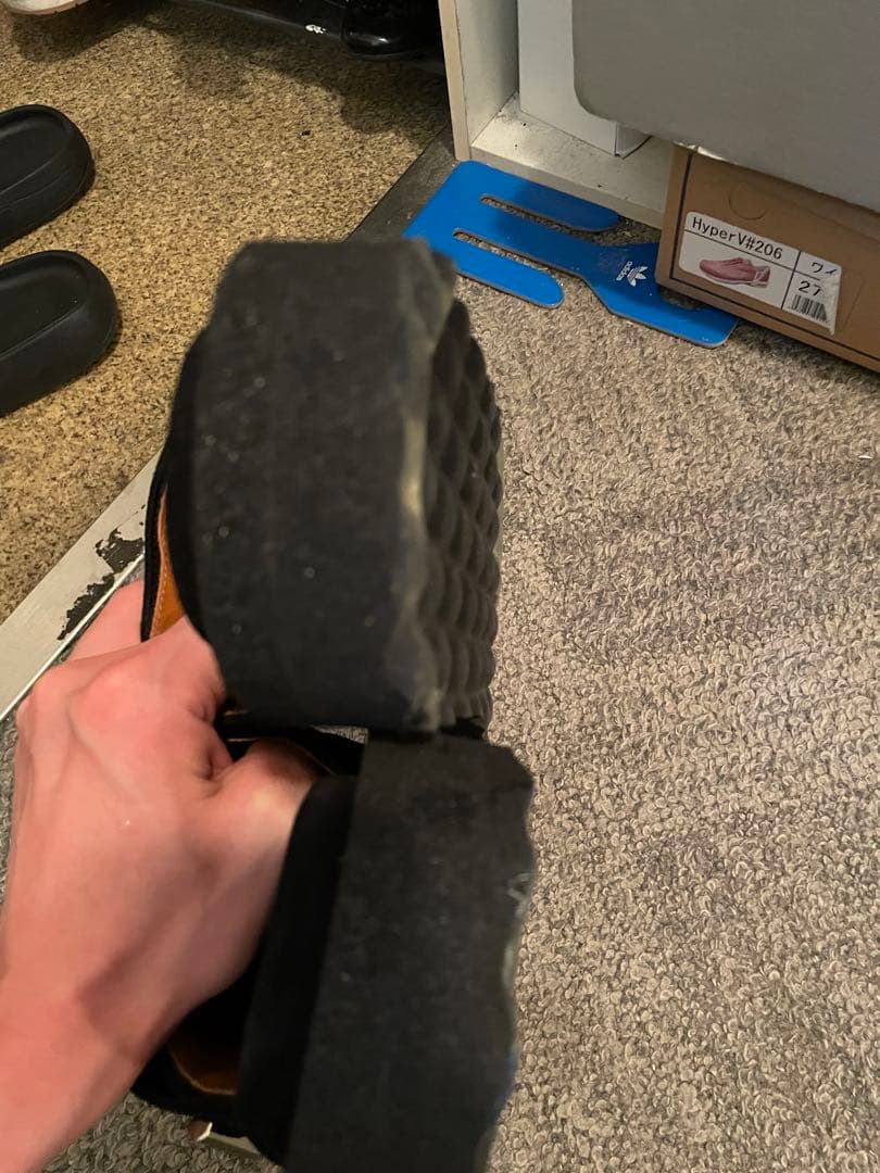 オフホワイト スエード スポンジ スリッポン サンダル ミュール サボ