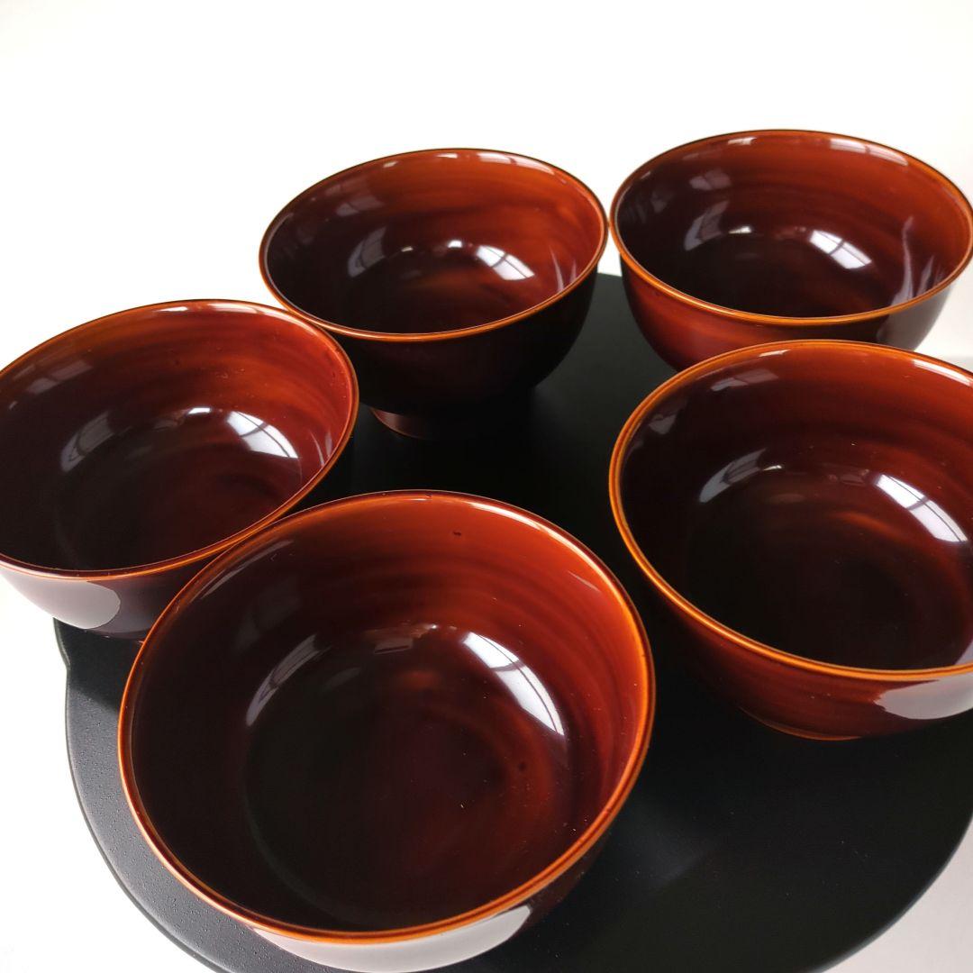 春慶塗　高級漆器　お椀　汁椀　５客　飛騨春慶