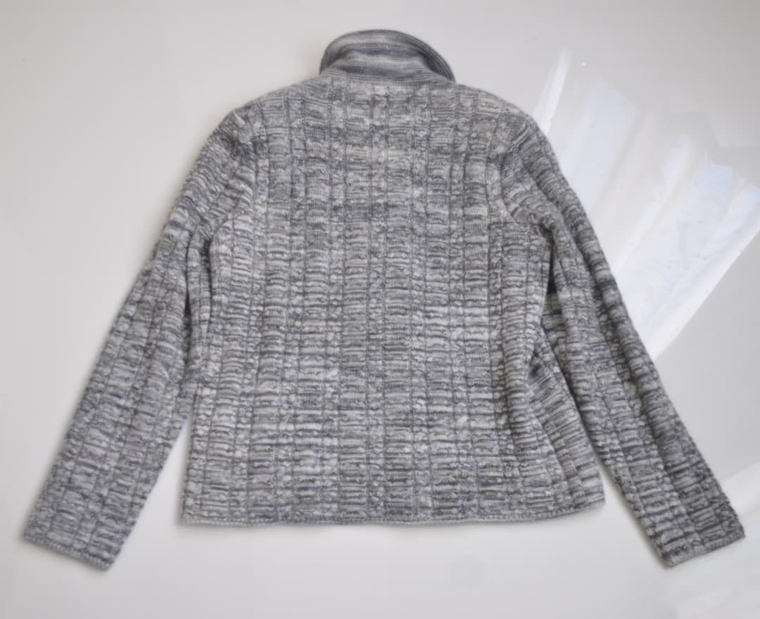 銀座和光取扱) イダスクラッチ ♡ 肉厚カシミヤニットジャケット グレー