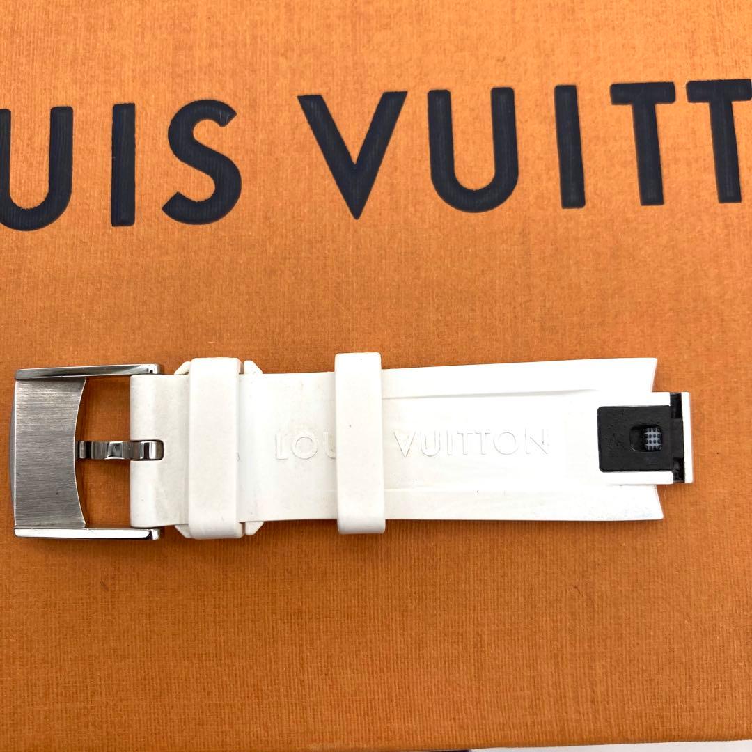 美品 ルイヴィトン タンブール ベルト モノグラム ワンタッチ ホライゾン 白