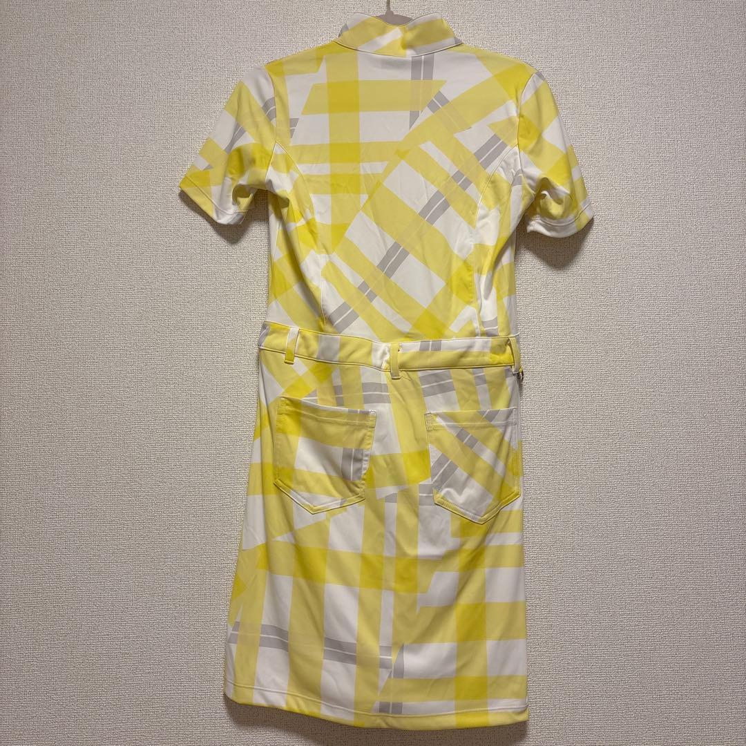 マンシングウェア サンスクリーン崩れチェックプリントスタンドジップワンピース