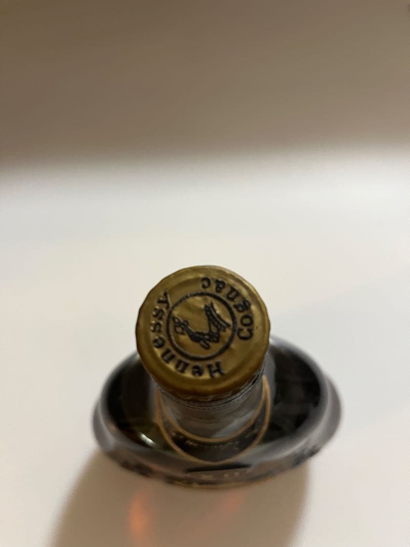 【付属品なし】ヘネシーXO　グリーンボトル　金黒キャップ　旧ボトル