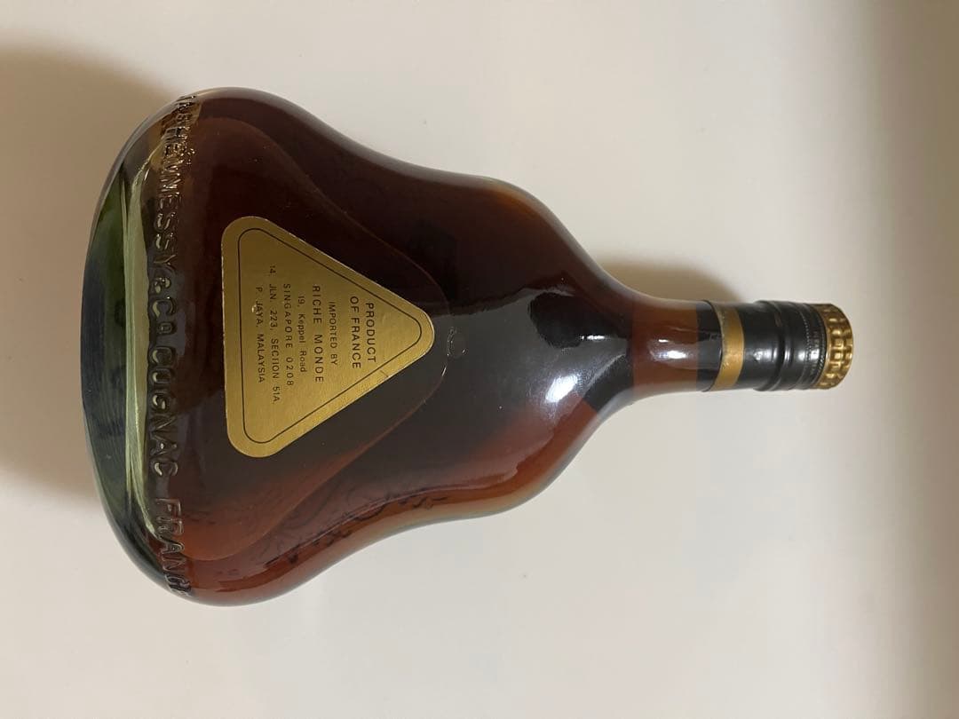 【付属品なし】ヘネシーXO　グリーンボトル　金黒キャップ　旧ボトル