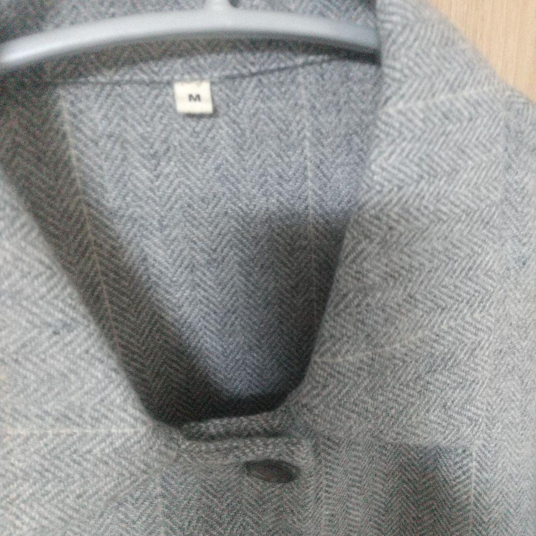 美品 MUJI Labo 無印良品 ウール混ロングコート ワンピース ツイード