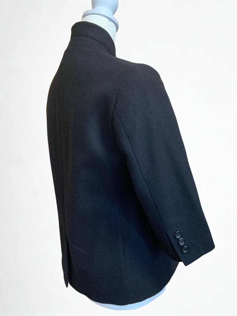 Comme des garçons 黒 七分袖 ウール テーラードジャケット M