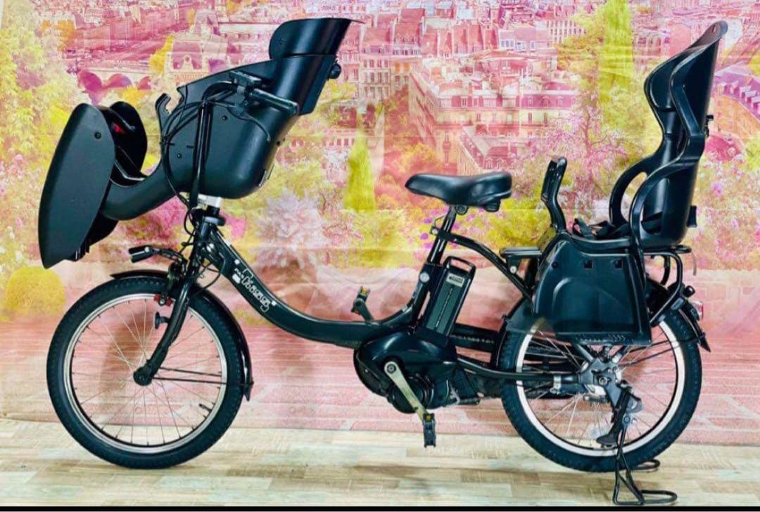 K2023 電動自転車ヤマハ パスキス子供乗せ 20インチ ブラック 送料無料