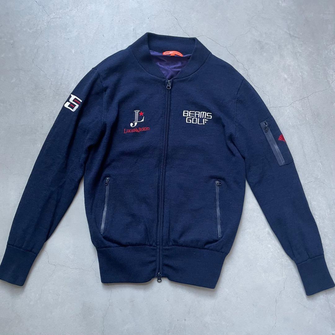 BEAMS GOLF ビームスゴルフ アンゴラウールニット ダブルジップブルゾン