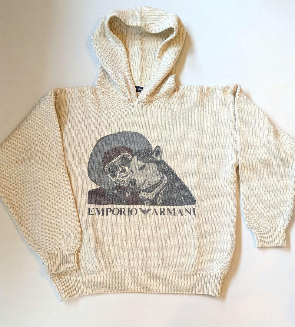EMPORIO ARMANI アルマーニ 　　　フード付きパーカー クリーム色