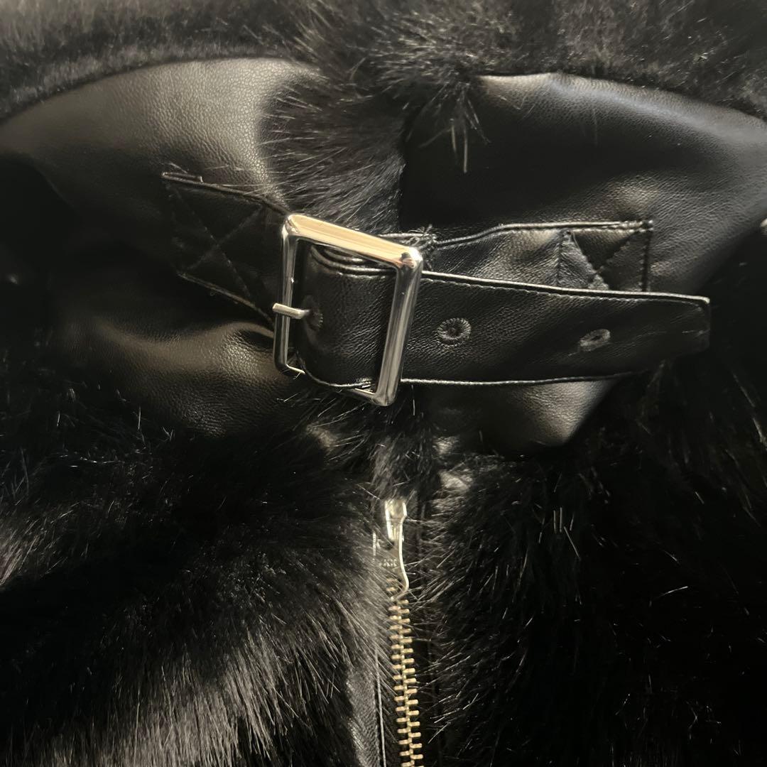 jouetie ジュエティ ベルトミドルファーコート ブラック