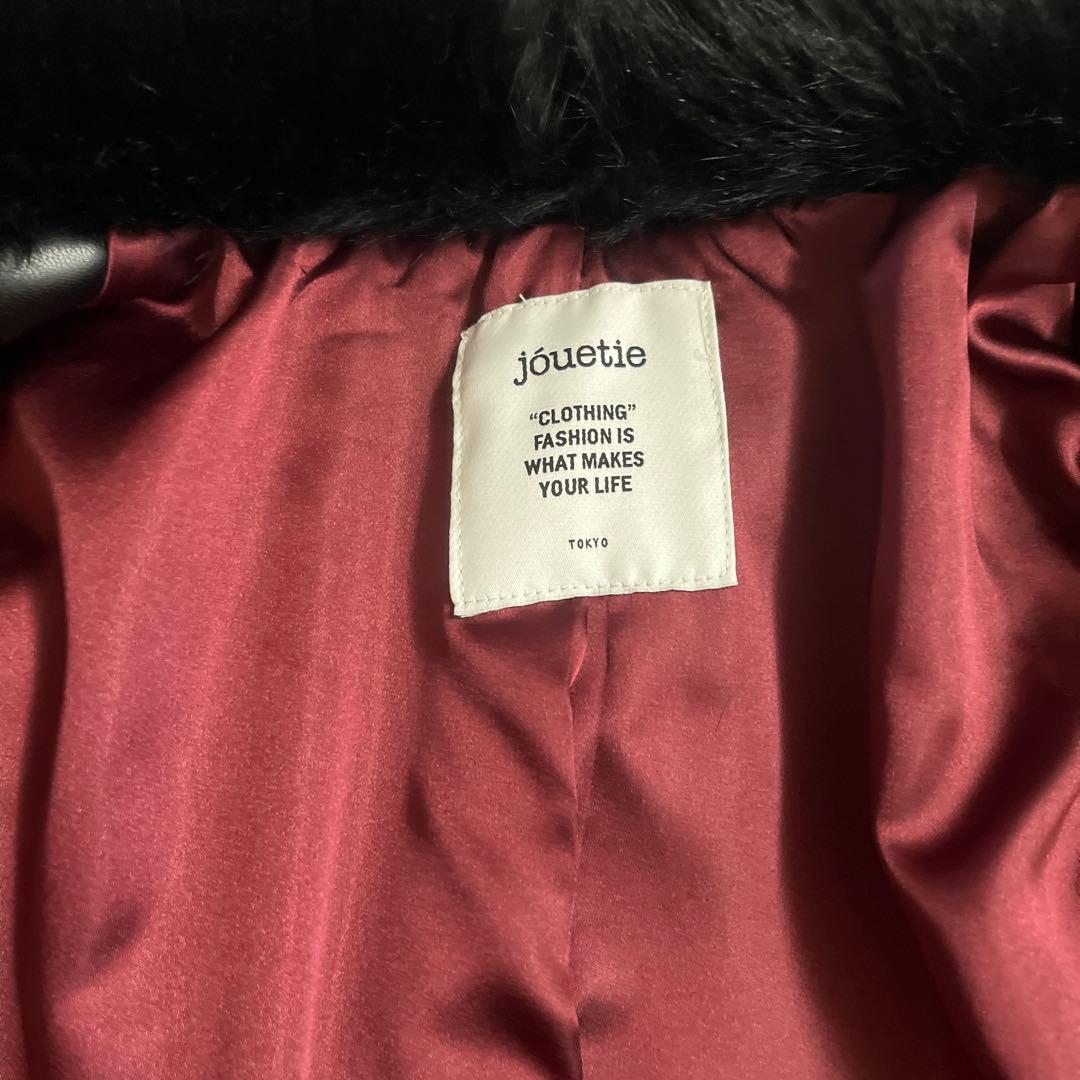 jouetie ジュエティ ベルトミドルファーコート ブラック