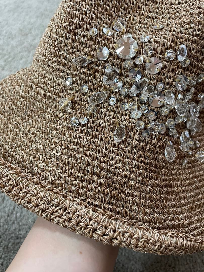 ANTEPRIMA アンテプリマ　麦わら　帽子　ハット　ビジュー