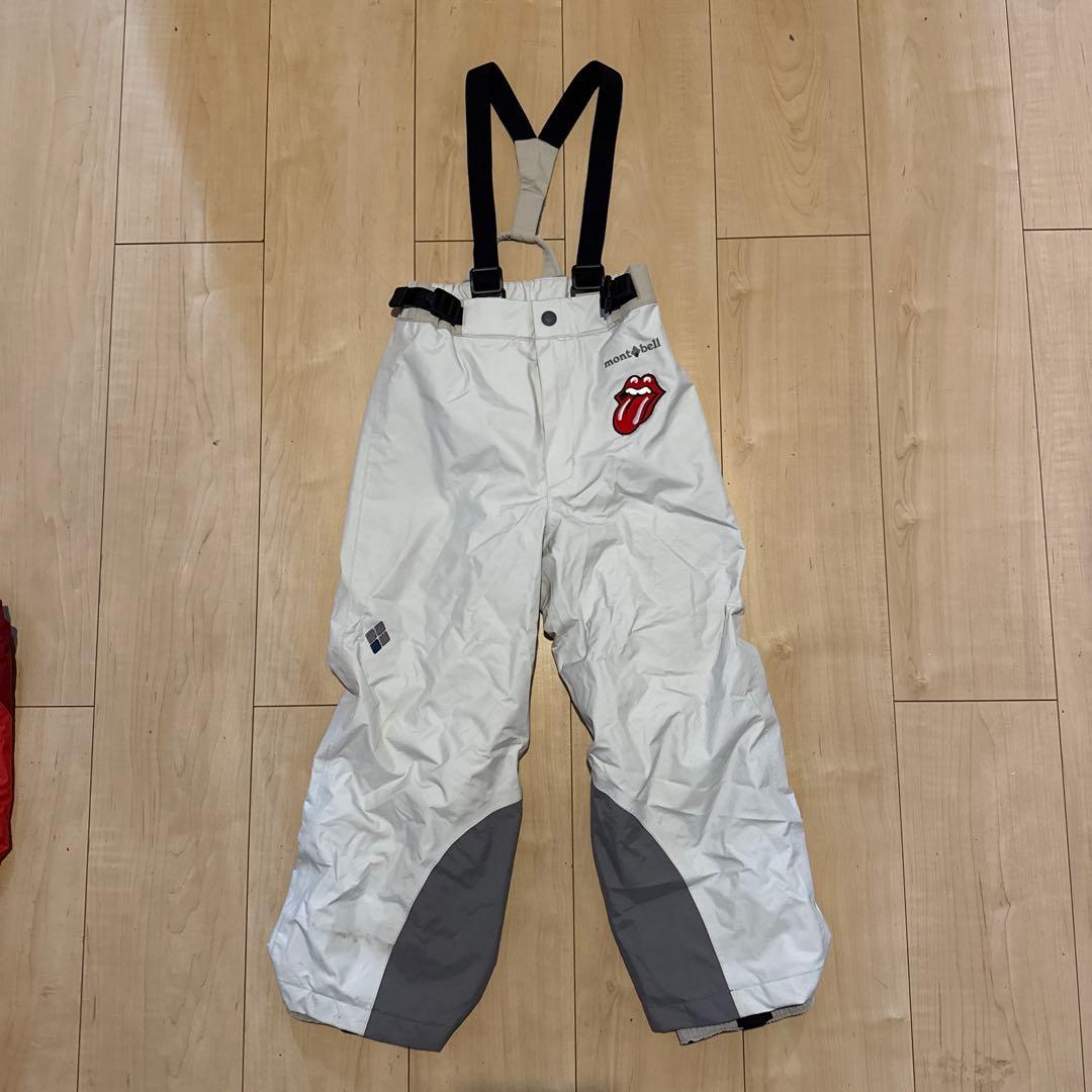 【美品】mont-bell モンベル子ども用スキーウェア Kid's 110 赤