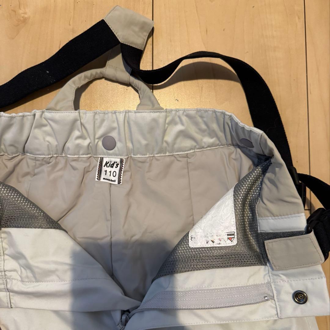 【美品】mont-bell モンベル子ども用スキーウェア Kid's 110 赤