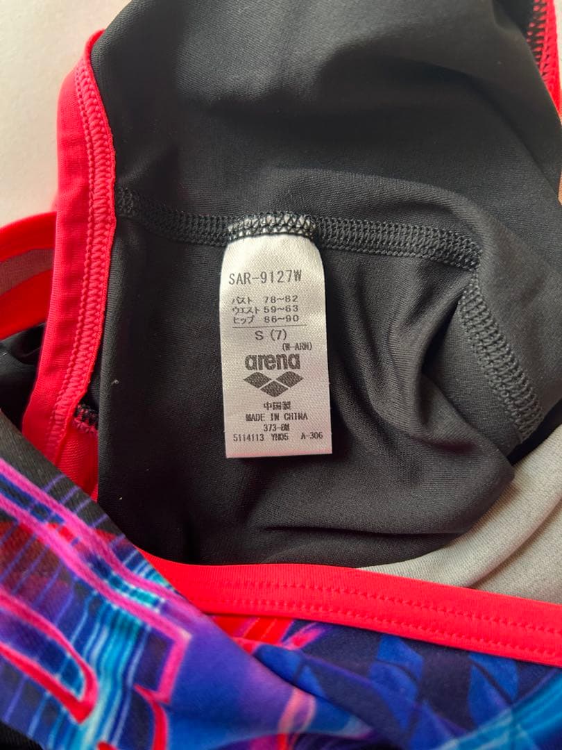 ✨美品✨arena 競泳用水着 セミロングスパッツ Sサイズ ブラック・ピンク