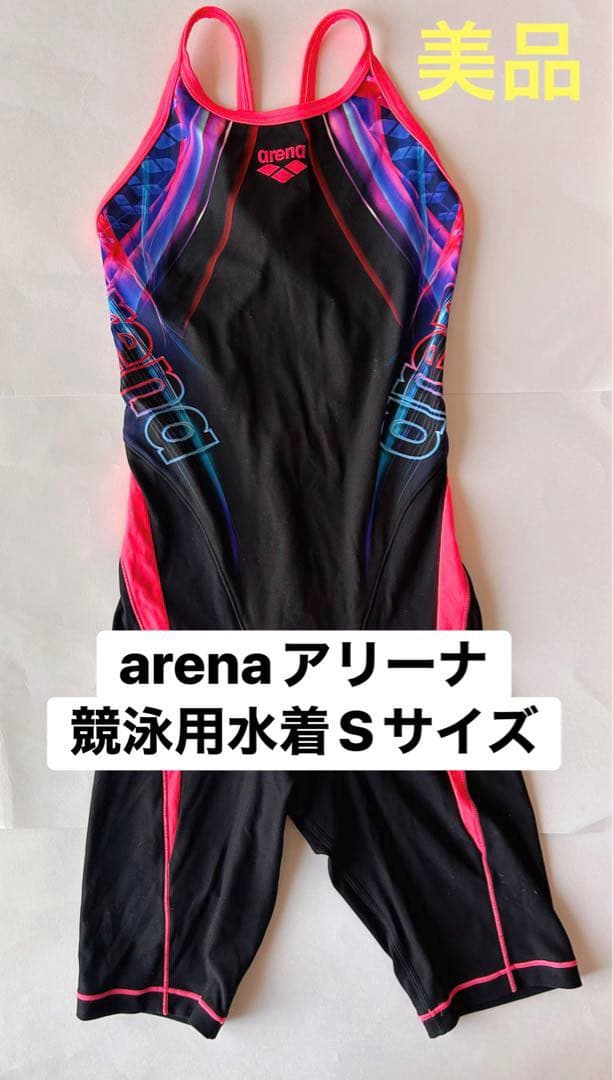 ✨美品✨arena 競泳用水着 セミロングスパッツ Sサイズ ブラック・ピンク