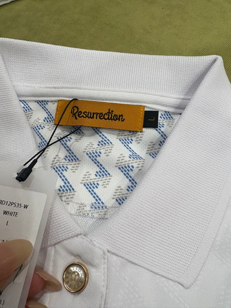 Resurrection ホワイトポロシャツ L